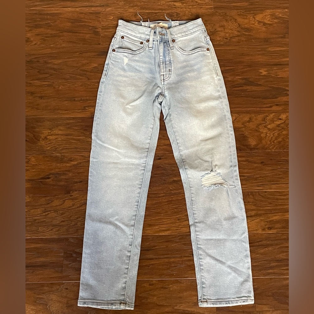 Madewell mid rise straight jeans size 23